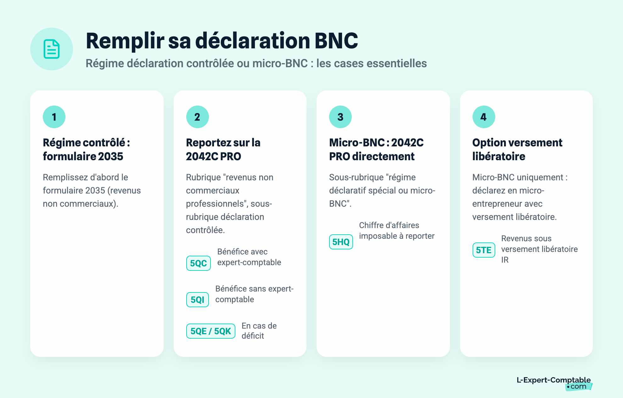 Remplir sa déclaration BNC